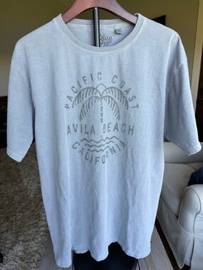 Blue 84 Men’s Gray Avila Beach 100% Cotton Graphic Tee Size Large